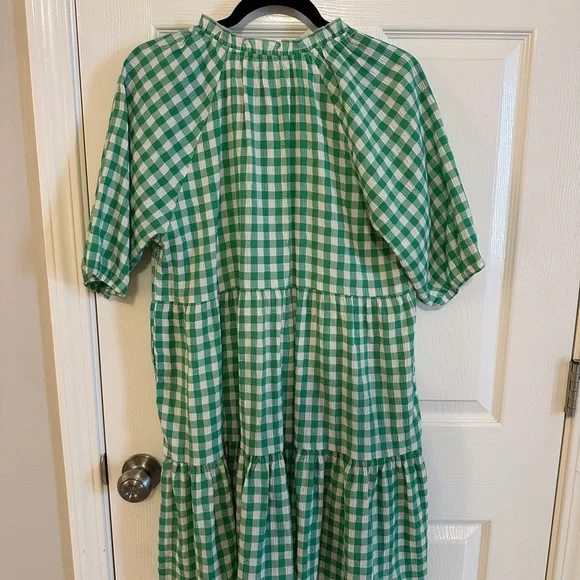BB Dakota Green Checkered Mini Dress - Picture 3 of 4